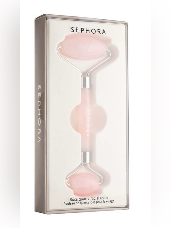 Sephora Other - Sephora Dual-Ended Rose Quartz Facial Roller in Light Pink